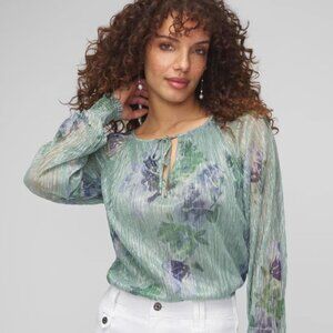 WHITE HOUSE BLACK MARKET METALLIC BLOUSE